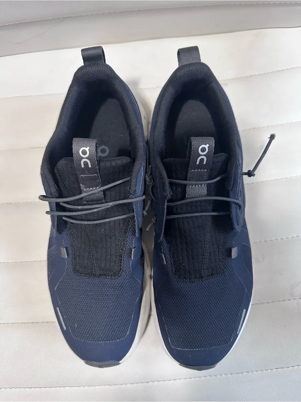 On Cloud Sky Youth Athletic Sneakers - Navy, Black and White